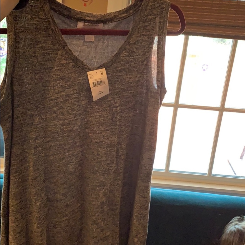Motherhood Maternity 🆕 Grey Marled Sleeveless Tee